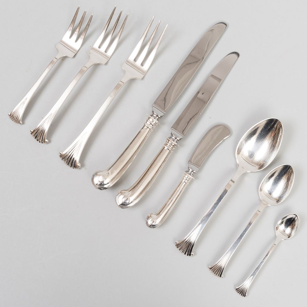 Appraisal: Tuttle Silver Flatware Service Marked 'Sterling' some with 'HT' date