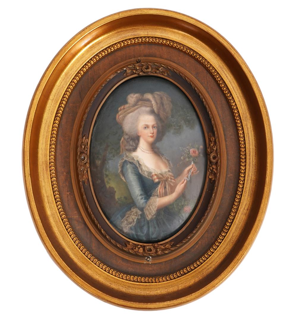 Appraisal: KPM TH C PLAQUE OF 'MARIE ANTOINETTE'KPM th C porcelain