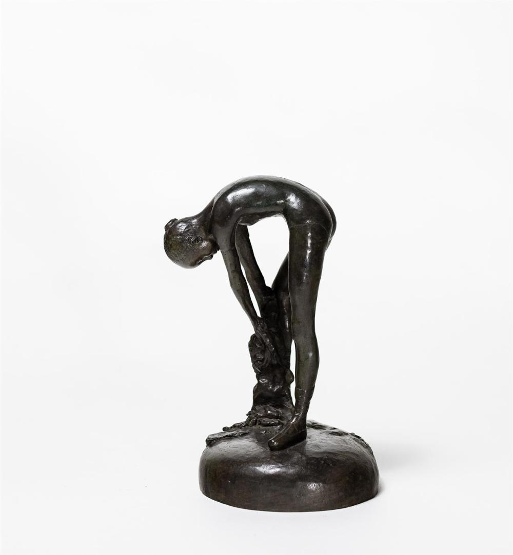 Appraisal: AMERICAN SCHOOL th century Ballerina bronze initialled on the base