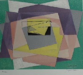 Appraisal: Jacques Villon French - Untitled coloured lithograph inscribed 'Jacques Villon