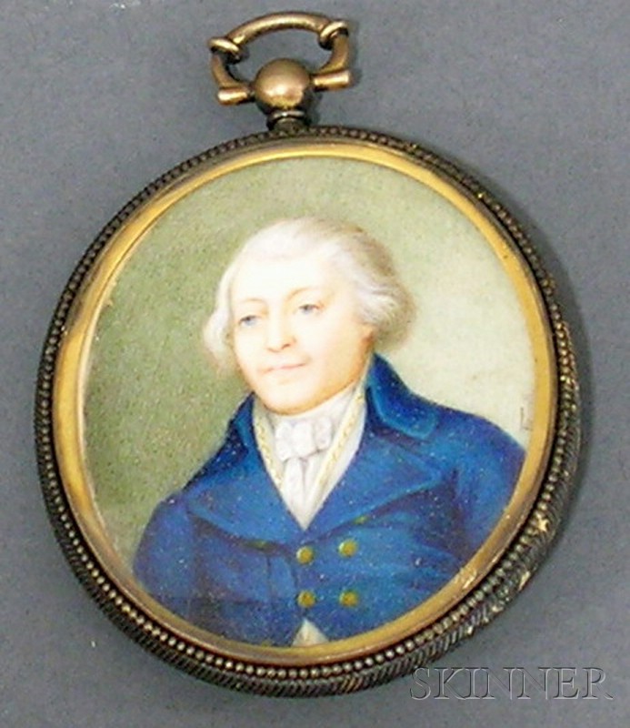 Appraisal: Continental Portrait Miniature of a Gentleman th century oval format