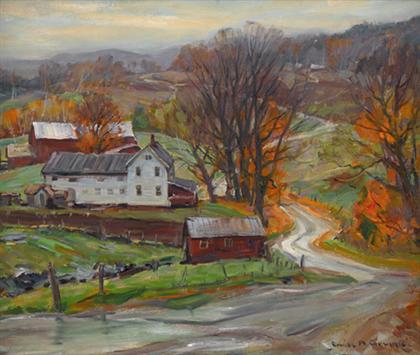 Appraisal: EMILE A GRUPPE american - VERMONT FARM Signed 'Emile A