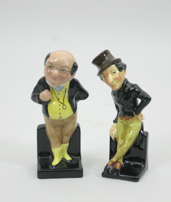 Appraisal: Two Royal Doulton Miniature Figures Jingle and Pickwick