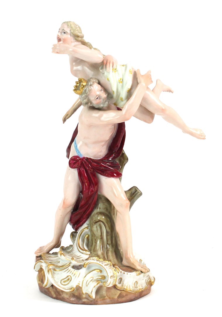 Appraisal: A Meissen porcelain figure group 'The rape of Proserpina' late