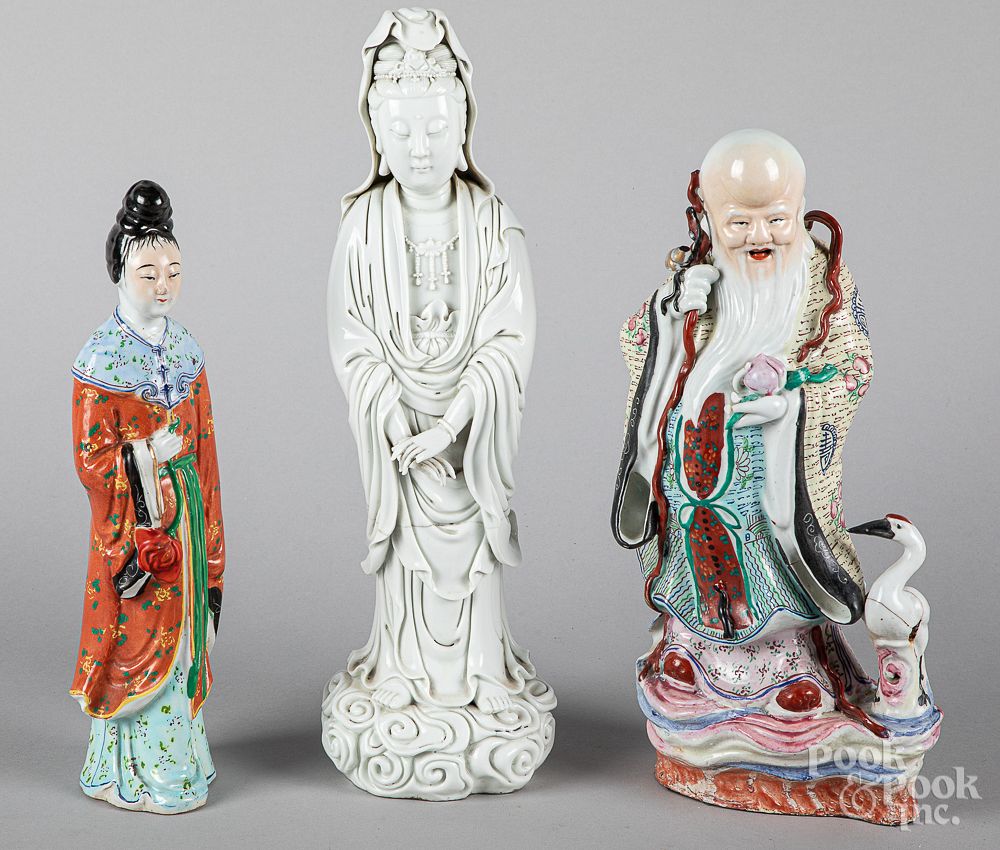 Appraisal: Chinese blanc de chine Guanyin etc Chinese blanc de chine