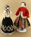 Appraisal: DOLLS - Lot of two china shoulder head dolls black