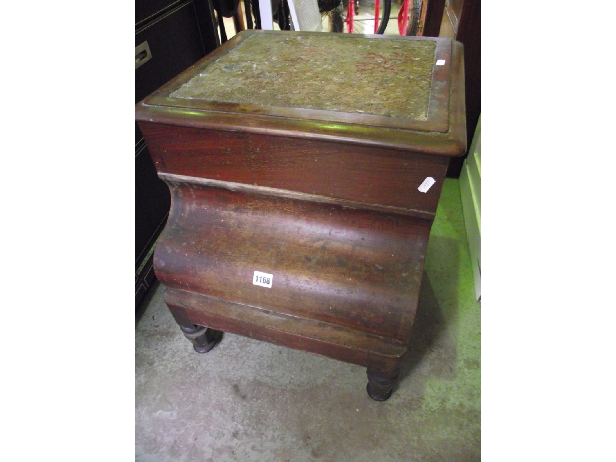 Appraisal: A Victorian mahogany step commode with shaped front and inset