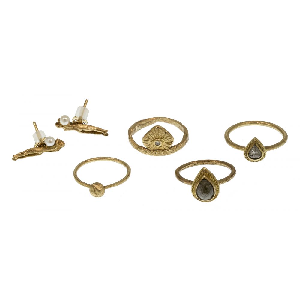 Appraisal: FRANNY E K YELLOW GOLD JEWELRY ASSORTMENT items including a