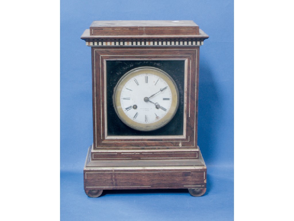 Appraisal: A CHARLES X BRACKET CLOCK with a cream enamelled dial