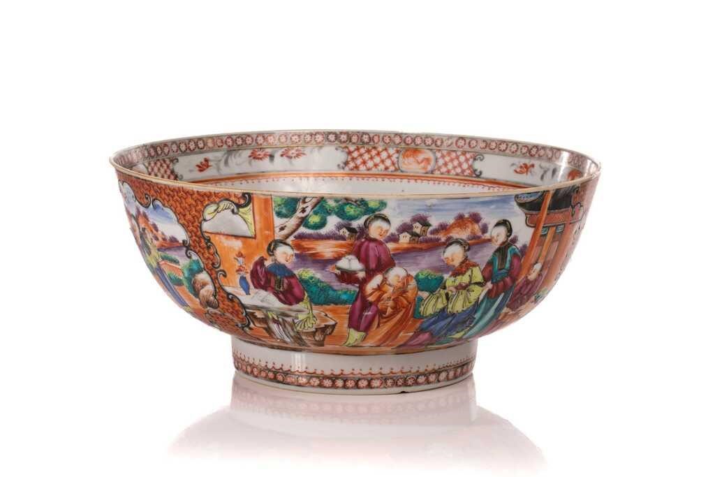 Appraisal: Chinese th Century a famille rose porcelain bowl decorated in