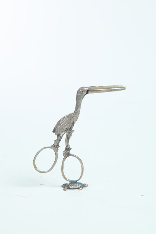 Appraisal: SILVER MATERNITY ITEM Germany late th century Umbilical cord forceps