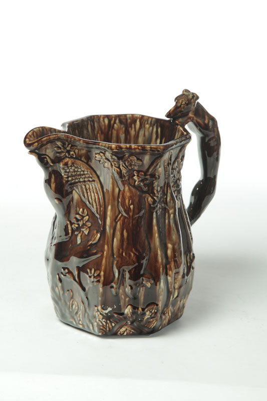 Appraisal: HOUND HANDLED PITCHER Attributed to Philadelphia mid th century flint