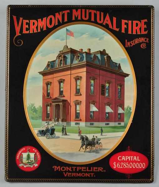 Appraisal: Tin Vermont Mutual Fire Insurance Co Sign Description Beautiful picture