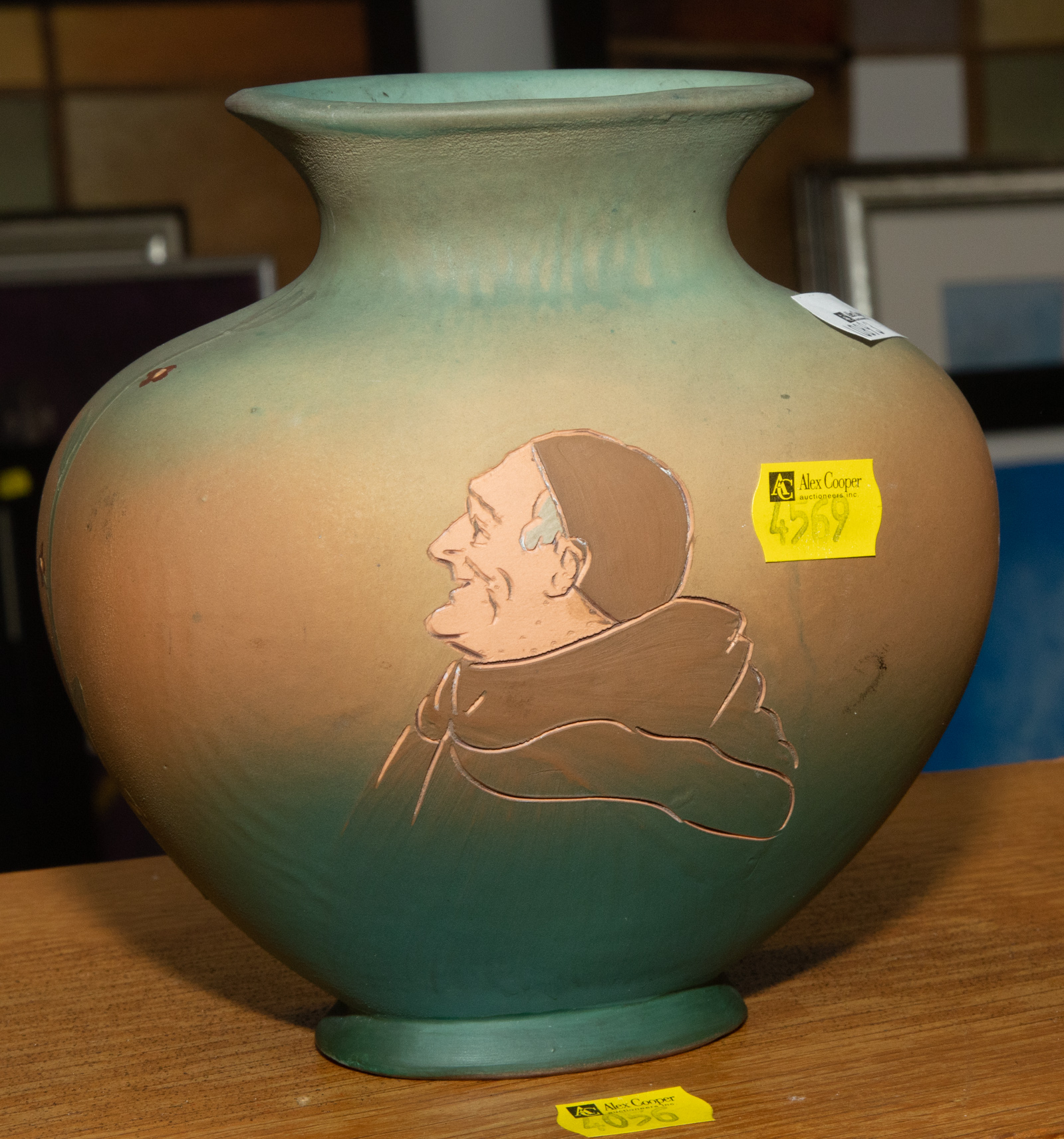 Appraisal: WELLER DICKENSWARE VASE Pattern st half th century in H