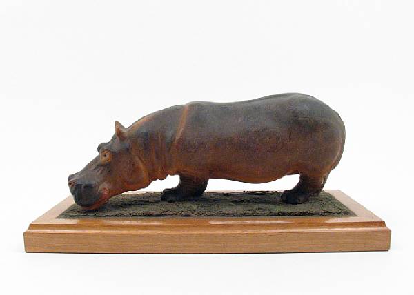 Appraisal: A Louis Paul Jonas Studio composition model of a Hippopotamus