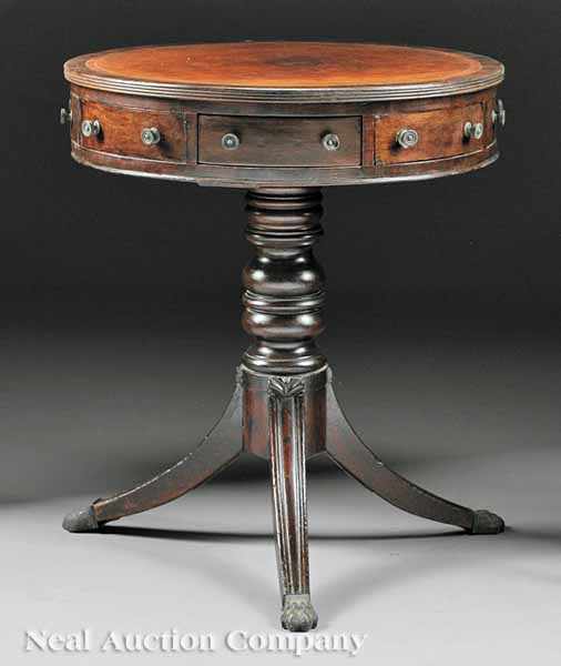 Appraisal: A Small Regency Mahogany Rent Table early th c inset