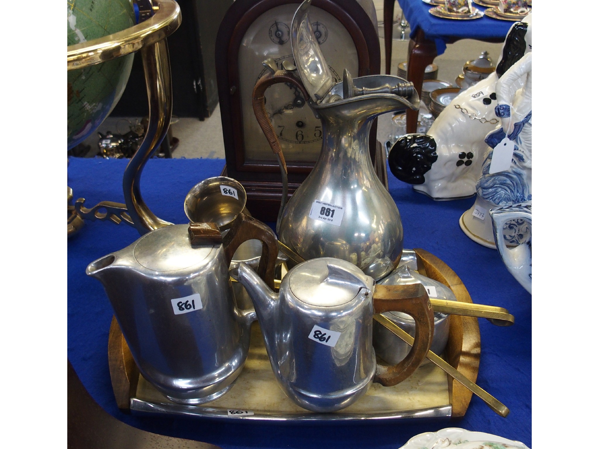 Appraisal: A Picquot Ware four piece teaservice on tray and other