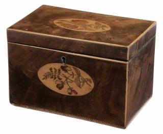 Appraisal: Finely Inlaid George III Mahogany Tea Caddy British late th