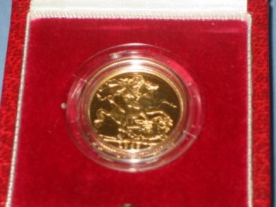 Appraisal: A GOLD PROOF SOVEREIGN dated in red box