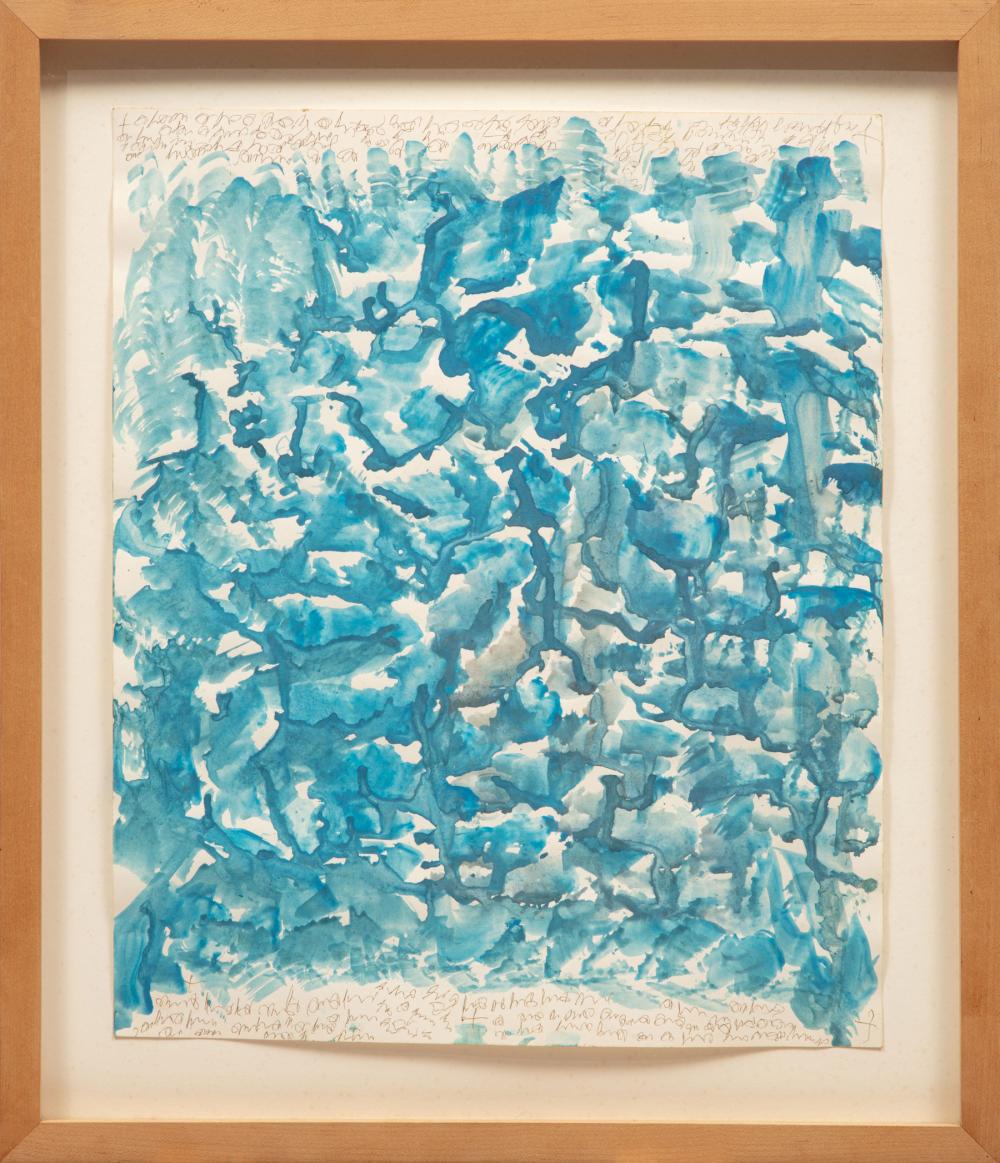 Appraisal: John B Murray American Georgia - Untitled Blue Vertical Abstract