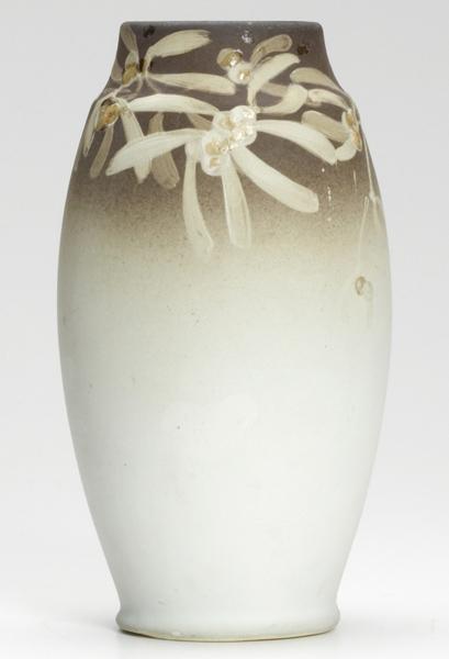 Appraisal: DENVER LONHUDA Ovoid vase painted with mistletoe Some glue over