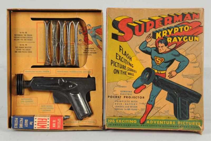 Appraisal: Daisy Superman Krpto Ray Gun Toy Gun is molded tin