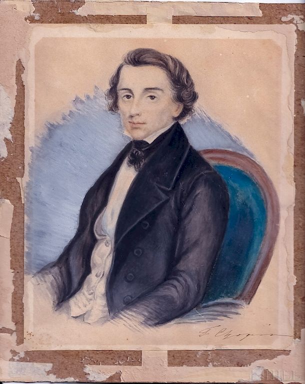 Appraisal: Frederic Chopin Painting attr Teofil Kwiatkowski Teofil Kwiatkowski attributed to