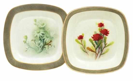 Appraisal: A group of two Royal Worcester Australian Wildflower Series porcelain