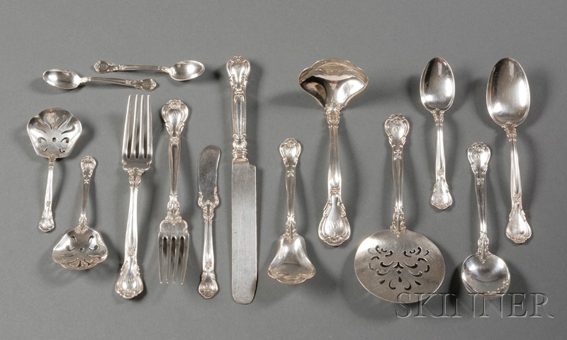 Appraisal: Partial Gorham Sterling Chantilly Pattern Flatware Service comprising twenty-three luncheon