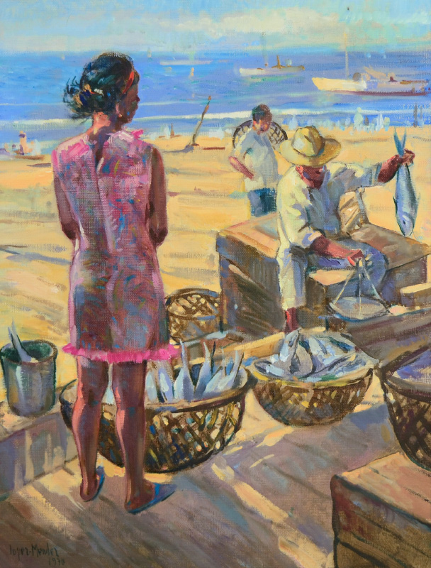 Appraisal: LOPEZ-MENDEZ Luis Alfredo Venuezuelan - ''Pescado Fresco'' Oil Canvas ''