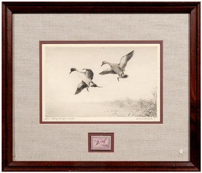 Appraisal: Clark Federal duck stamp print Northern Pintails signed lower right