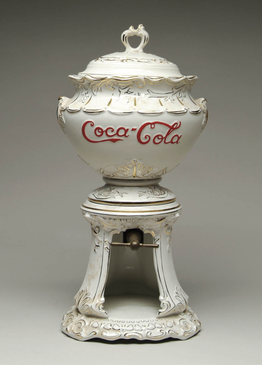 Appraisal: REPRODUCTION COCA-COLA SYRUP DISPENSER High quality full size ceramic three