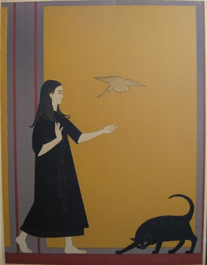 Appraisal: WILL BARNET american b two color lithographs YOUTH Numbered x