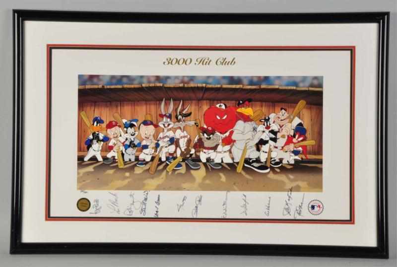 Appraisal: Autographed Warner Bros Hit Club Print Description Limited edition Number