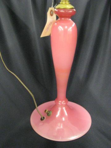 Appraisal: Steuben Rosaline Art Glass Lamp stunning body