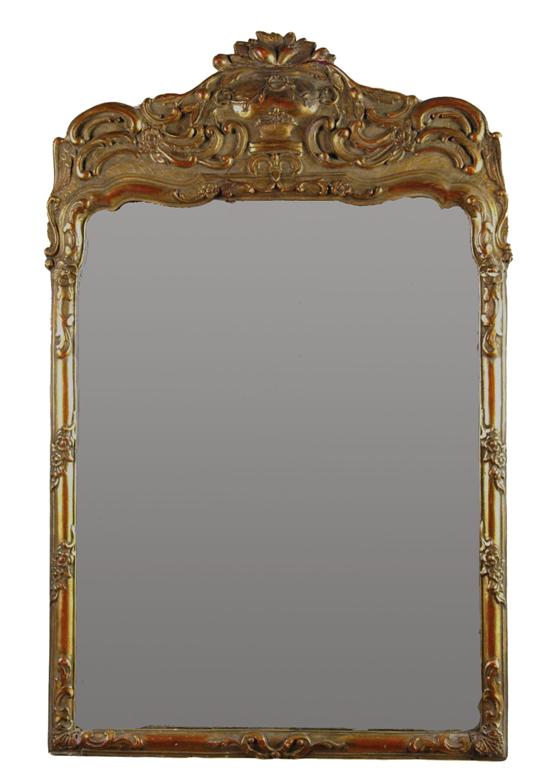 Appraisal: GEORGE I STYLE GILDED WALL MIRROR early th century gilt-wood