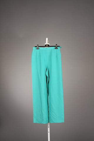 Appraisal: Giorgio Armani teal pure silk slacks with side zipper Size