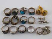 Appraisal: A mixed lot of metal and white metal tests silver