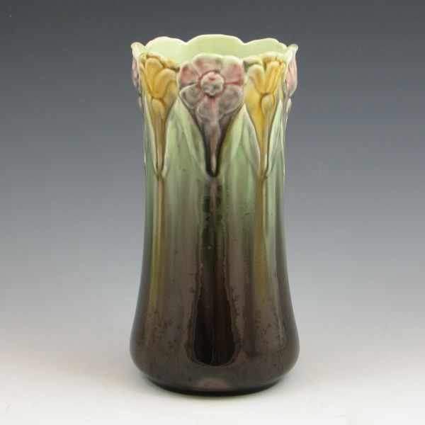 Appraisal: Weller Glossy Bedford vase in blended or majolica colors Unmarked