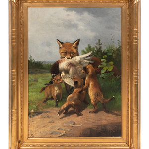 Appraisal: Adolf Henrik Mackeprang Danish Hunting Scene oil on canvas with