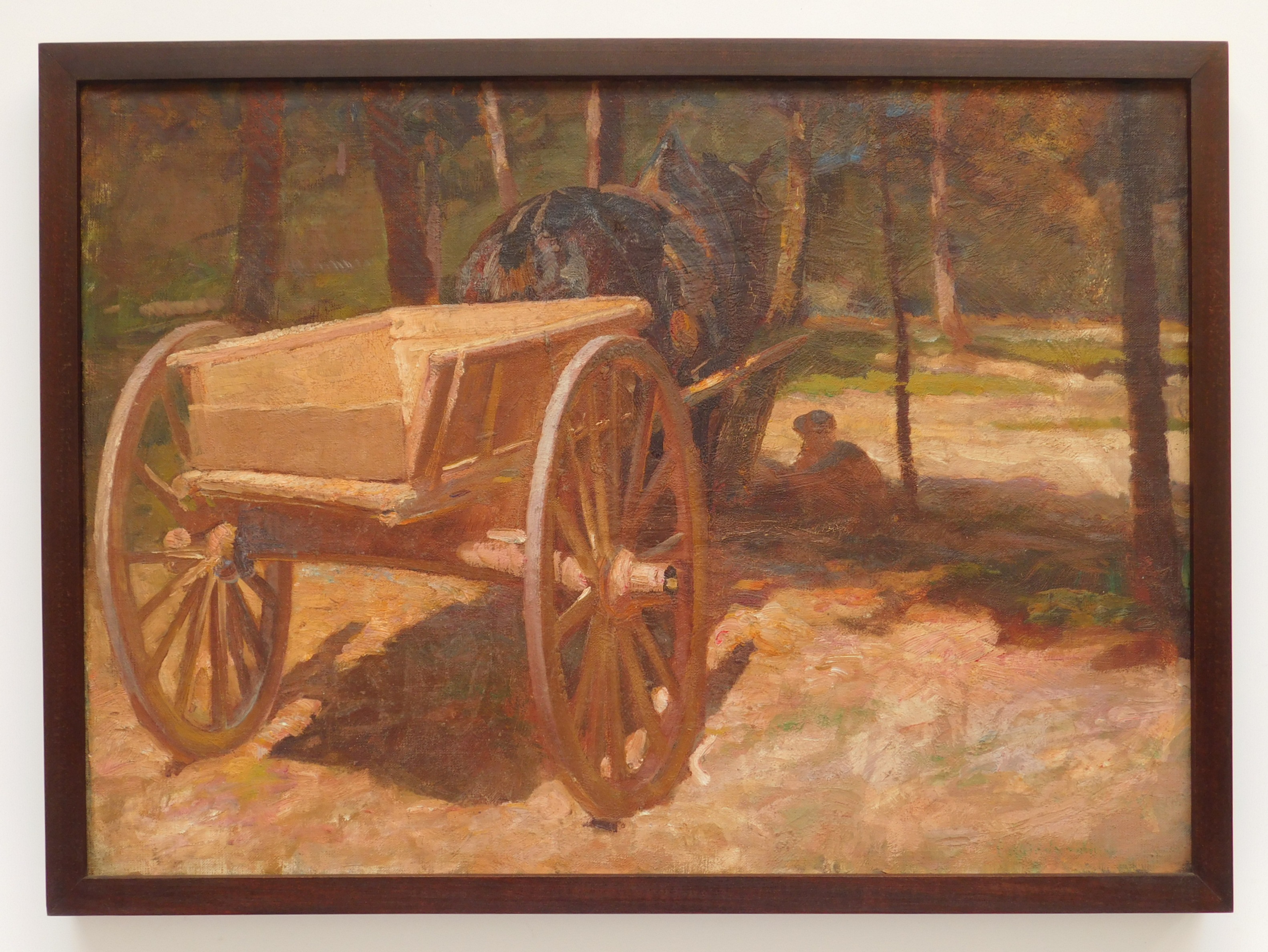 Appraisal: Henry G Keller American - Horse and Cart at Rest-