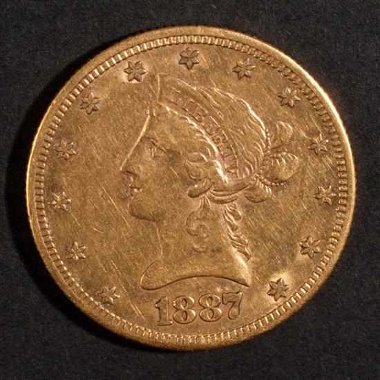 Appraisal: United States coronet type gold eagle -S VF- Estimate -