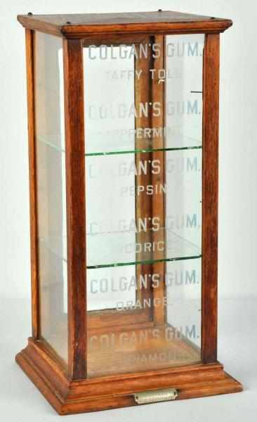 Appraisal: Colgan's Gum Taffy Display Case Description Made in Cincinnati OH