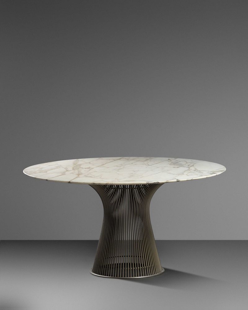 Appraisal: Warren Platner American - Dining Table with Original Marble and