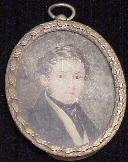 Appraisal: Portrait miniature of a young gentleman probably English first-quarter th