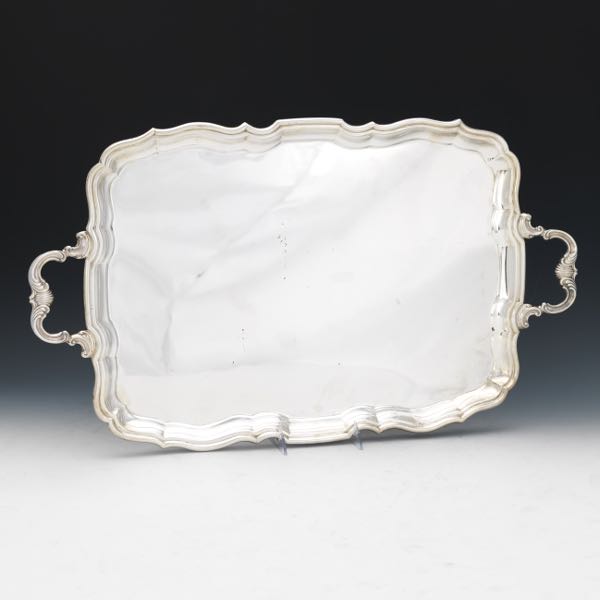 Appraisal: HENRY BIRKS STERLING SILVER DOUBLE HANDLE TRAY x x Large