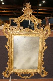 Appraisal: Venetian giltwood mirror Venetian giltwood mirror th century having a