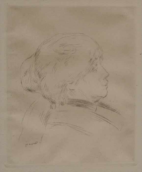 Appraisal: AFTER PIERRE-AUGUSTE RENOIR PORTRAIT OF BERTHE MORISOT Etching on paper