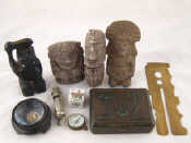 Appraisal: A mixed lot A WW brass uniform protector a small