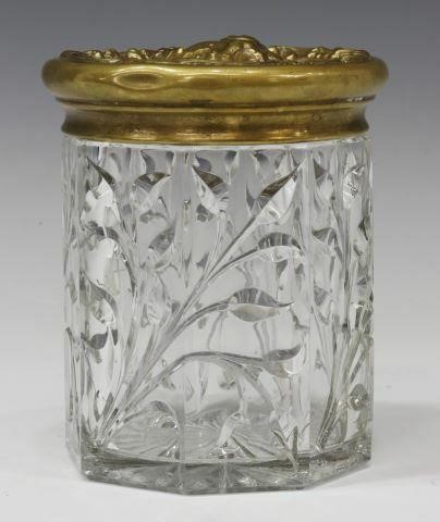 Appraisal: Victorian tobacco jar c having a tin lid with repousse